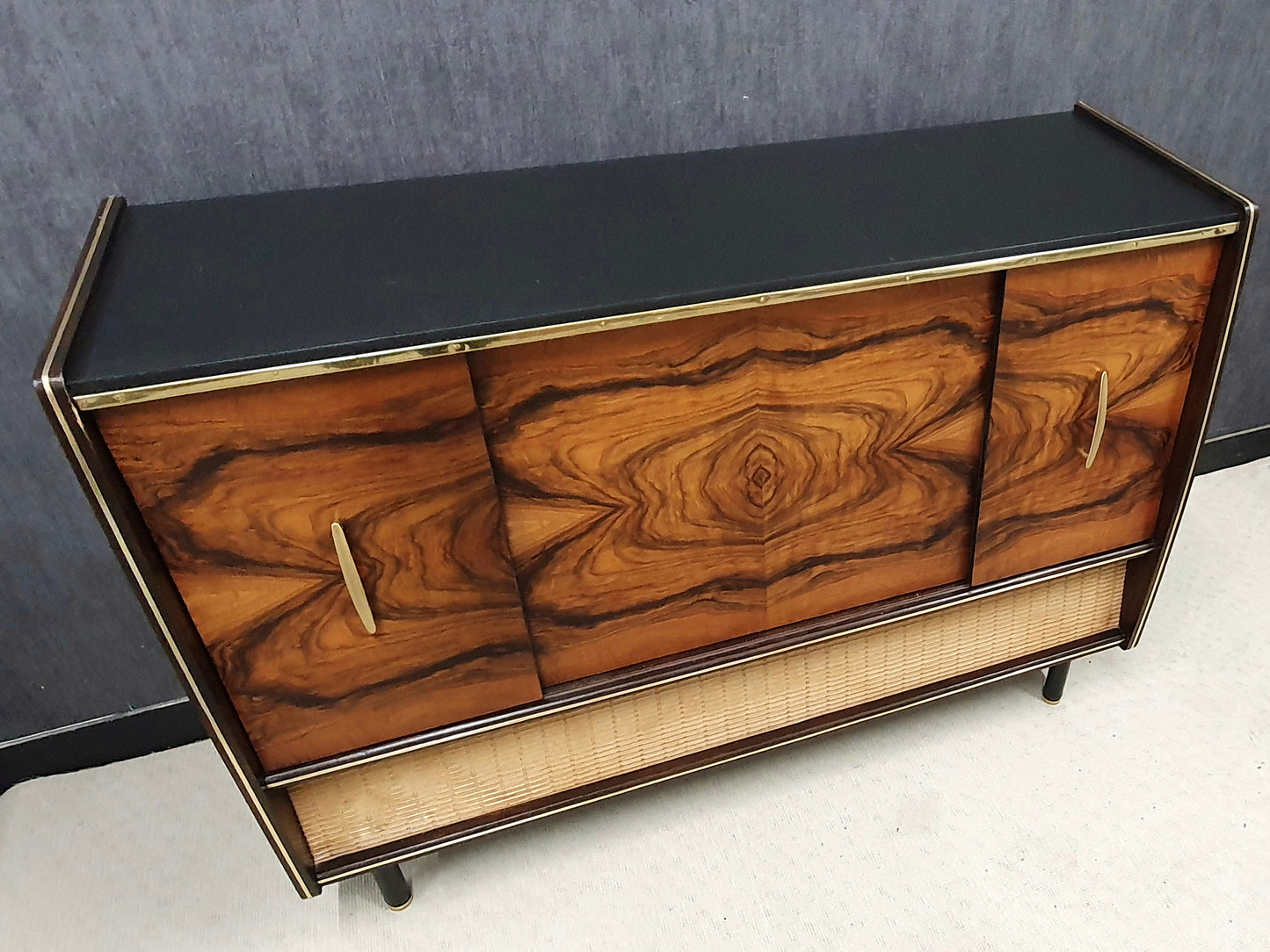 Vintage Mid Century Grundig Stereo cabinet with Drinks Cabinet