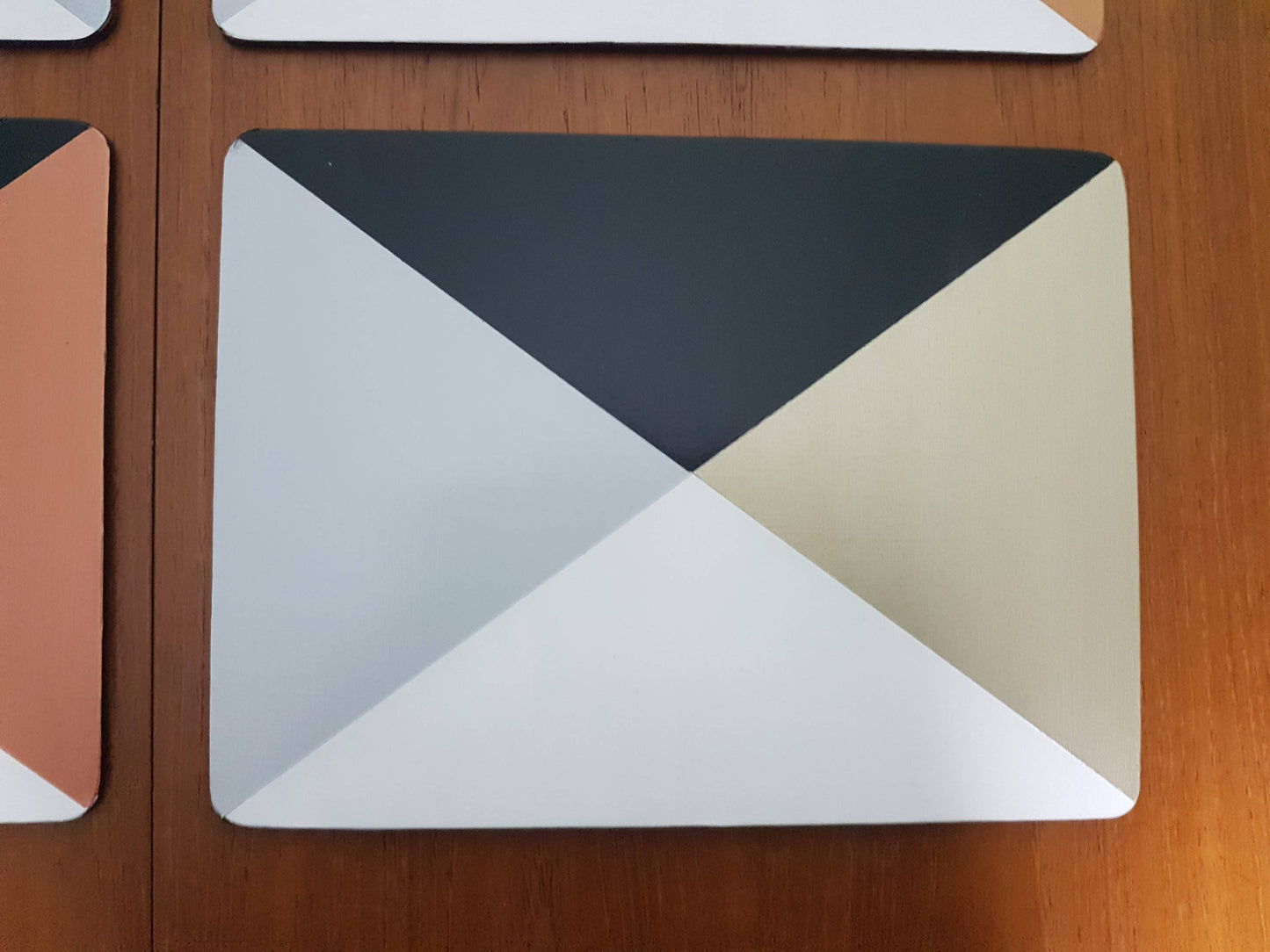 Handpainted Metallic place mats - Gold, Copper, Rose Gold, Silver