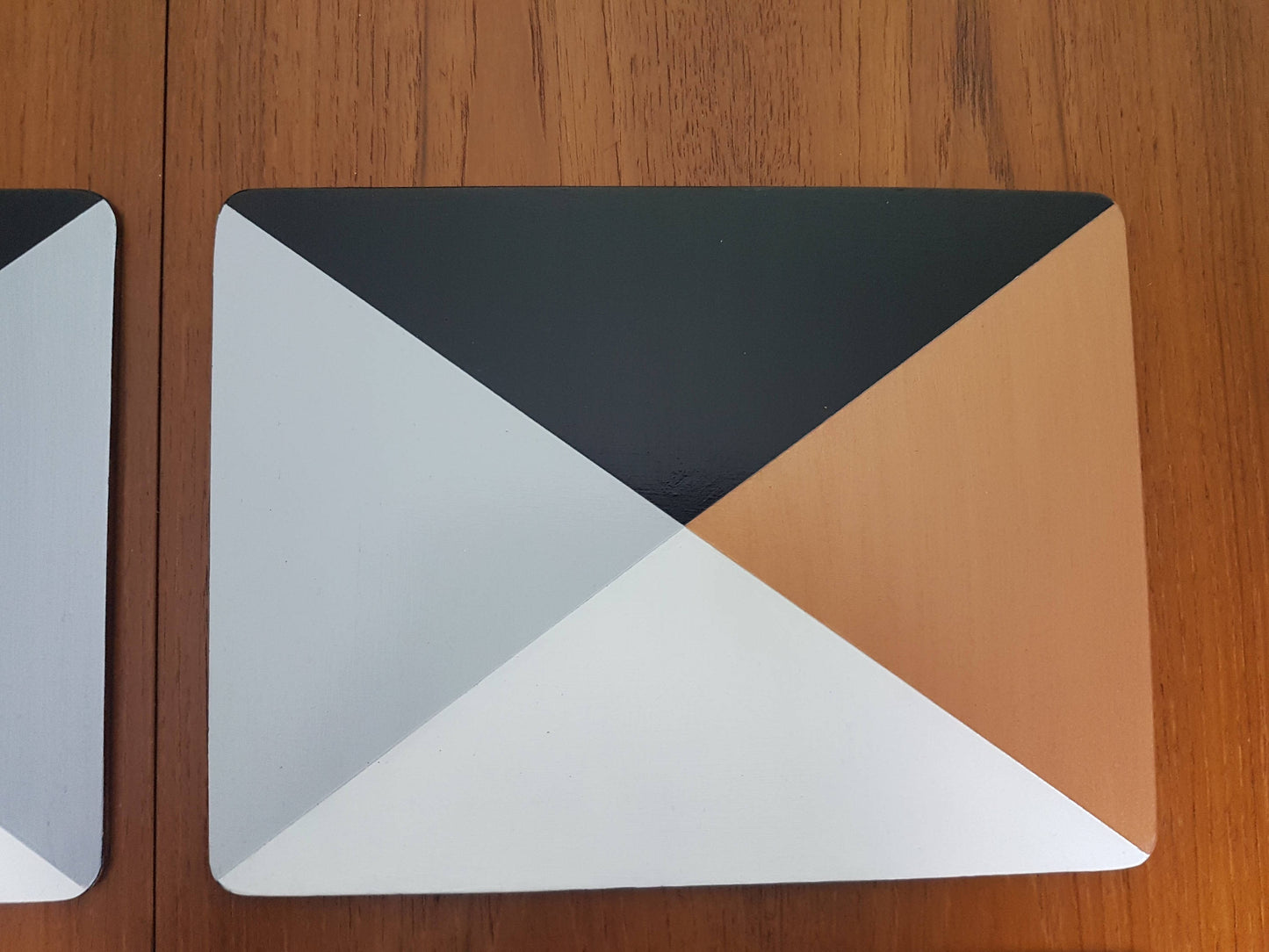 Handpainted Metallic place mats - Gold, Copper, Rose Gold, Silver