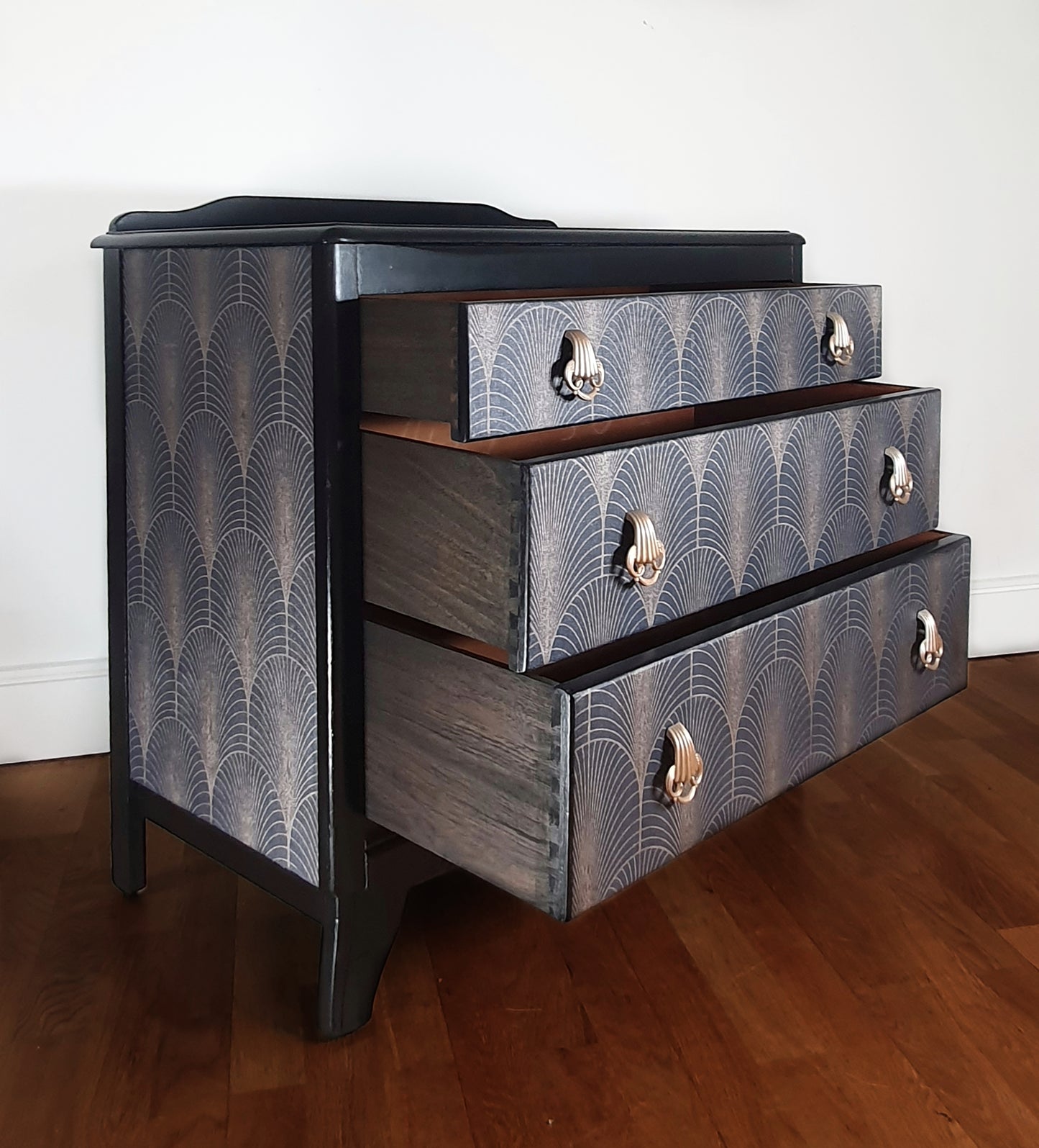 Art Deco style upcycled vintage Chest of Drawers