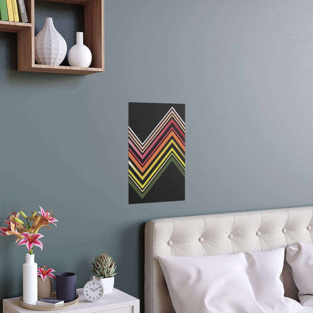 Done up North Asymmetric Zig Zag print design