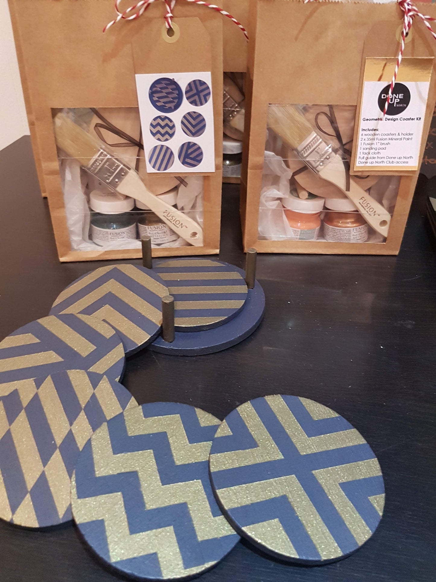 Done up North Geometric Coaster Painting Kit