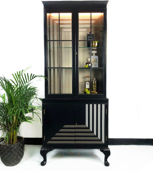 'Mod' - Drinks Cabinet with monochrome geometric design