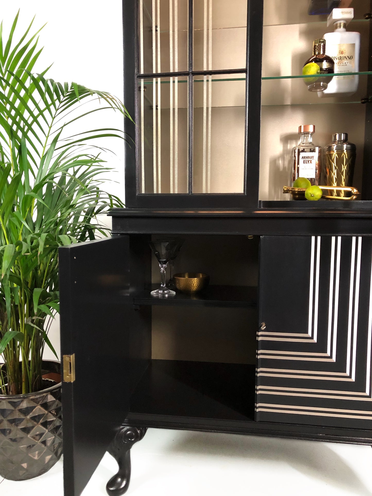 'Mod' - Drinks Cabinet with monochrome geometric design