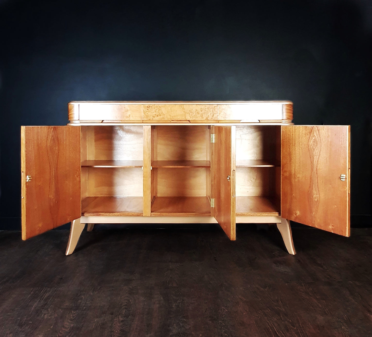 'Vortex' - Vintage Mid Century Walnut sideboard with optical effect design