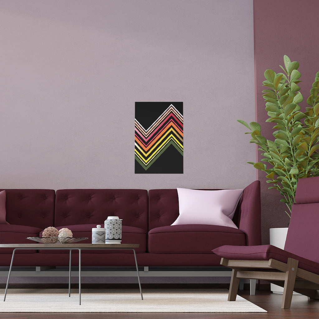 Done up North Asymmetric Zig Zag print design